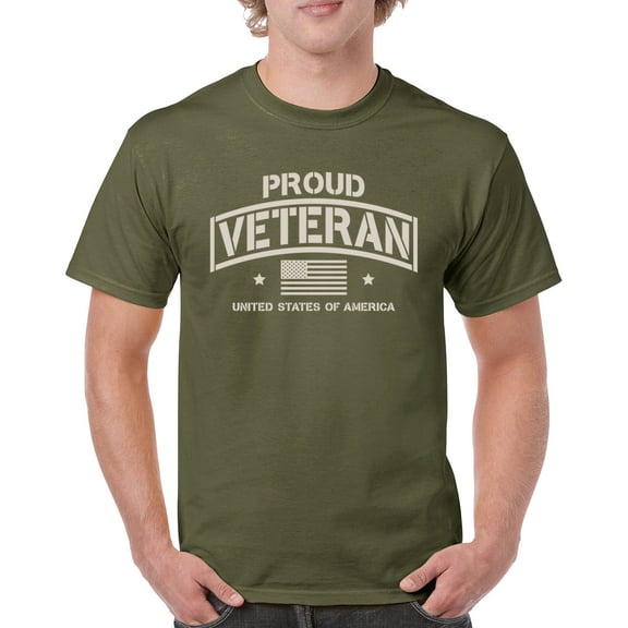 Proud Veteran T-shirt Veteran's Day Military Honor US Flag Army Air Force RED Friday American Patriot Men's Tee