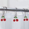 thumbnail image 5 of Ganchos Decorativos Para Cortina De Ducha De Cerezo, Anillos Para Barra De Ducha De Baño, Anillo De Cortina De Acero Inoxidable De Metal A Prueba De Óxido, Juego De 12 Con Colgante De Decoración De Re, 5 of 5
