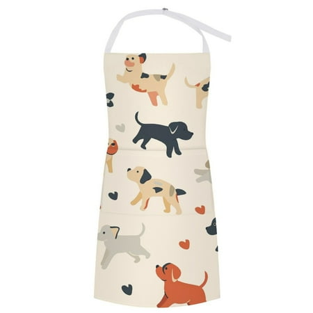 

ZZZHY Dog Animation Effect-247 Apron with Pockets Adjustable Aprons for Men/Women Waterproof Chef Aprons for Kitchen Gardening Cooking BBQ Baking Halloween Thanksgiving Christmas