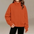 thumbnail image 5 of Zip up Sweatshirt Jackets for Girl - Fall Fleece Stand Neck Jacket with Pockets - Long Sleeve No Hood Outerwear, 5 of 7