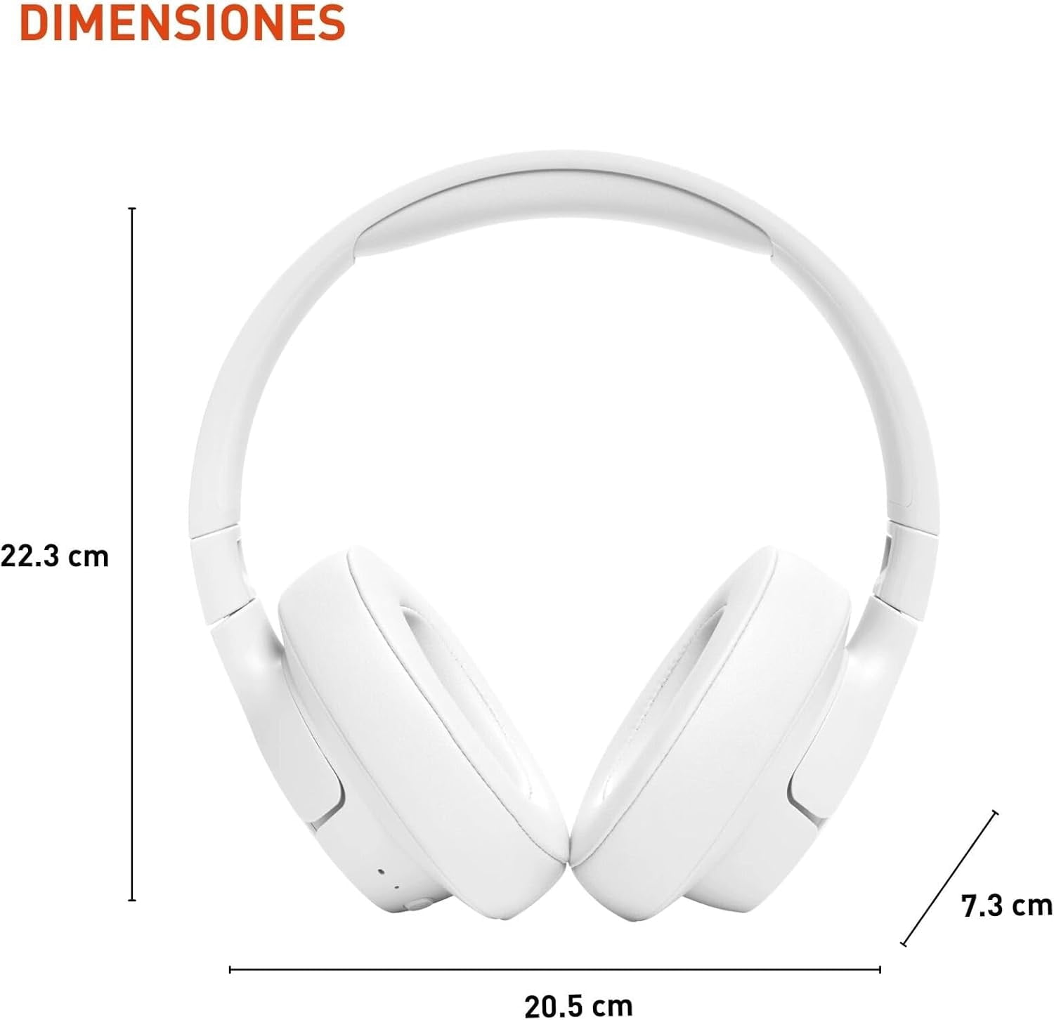 Open Box JBL Tune 720BT - Wireless over-ear headphones - Wireless over-ear headphones with JBL Pure Bass sound - White