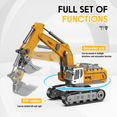 thumbnail image 3 of Remote Control Excavator for Adults, 1/64 RC Construction Vehicles with Dual Control for Kids Birthday Easter Gifts, 3 of 6