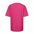 thumbnail image 5 of Blczomt Shirts Women Pink Summer Soft Short Sleeve Tee Solid Color Basic Crew Neck Outfits, 5 of 5