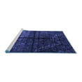 thumbnail image 2 of Ahgly Company Machine Washable Indoor Rectangle Abstract Blue Modern Area Rugs, 4' x 6', 2 of 4