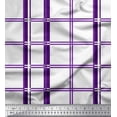 thumbnail image 1 of Soimoi Purple Rayon Fabric Window Pane Check Printed Craft Fabric by the Yard 42 Inch Wide, 1 of 3