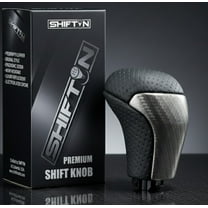 SHIFTIN Gray Carbon Leather Gear Shift Knob for Toyota Highlander 14-19 Tacoma 16-23 TRD