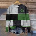 thumbnail image 2 of YABCSAZ St Patrick's Day Sweatshirts for Women Shamrock Clover Printed Funny Ugly Shirts Long Sleeve Lucky Irish Shirts Casual Loose Oversize Charms Shirts Blouse Paddy's Day Great Parade Tops, 2 of 4