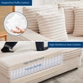 thumbnail image 4 of 60"Oversized Chaise Lounge Chair,Cloud Fluffy Chaise Lounges with Cup Holder and USB&Type C Charging Port,Corduroy Upholstered Boneless Sofa Bed with Throw Pillows for Living Room,Home(ship in 2 boxes, 4 of 8