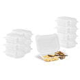 thumbnail image 3 of Karat 9'' x 6" PP Plastic Hinged Container, 2 compartment - 250 ct, 3 of 9