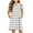 Gray, variant on Annhoo Girls off the Shoulder Dresses Crew Beck Short Sleeve A-Line Striped Loose Casual Comfy Dresses 3-14 Years