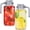 Gray, variant on JOGGEIL Glass Pitchers with Lid Set of 2,64OZ Mason Jars with Lid,2 Quart Glass Water Pitcher with Lid,Airtight Seal Wide Mouth Water Jug–Perfect for Cold Brew Coffee,Sun Lemonade, Juice,Milk Black
