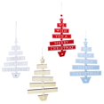 thumbnail image 3 of Colgantes de Navidad Decoraciones para árboles Decoración de Paredes Decoración de Ventanas Decoración de Puertas, Azul Gloria Ornamento de madera del árbol de navidad, 3 of 9
