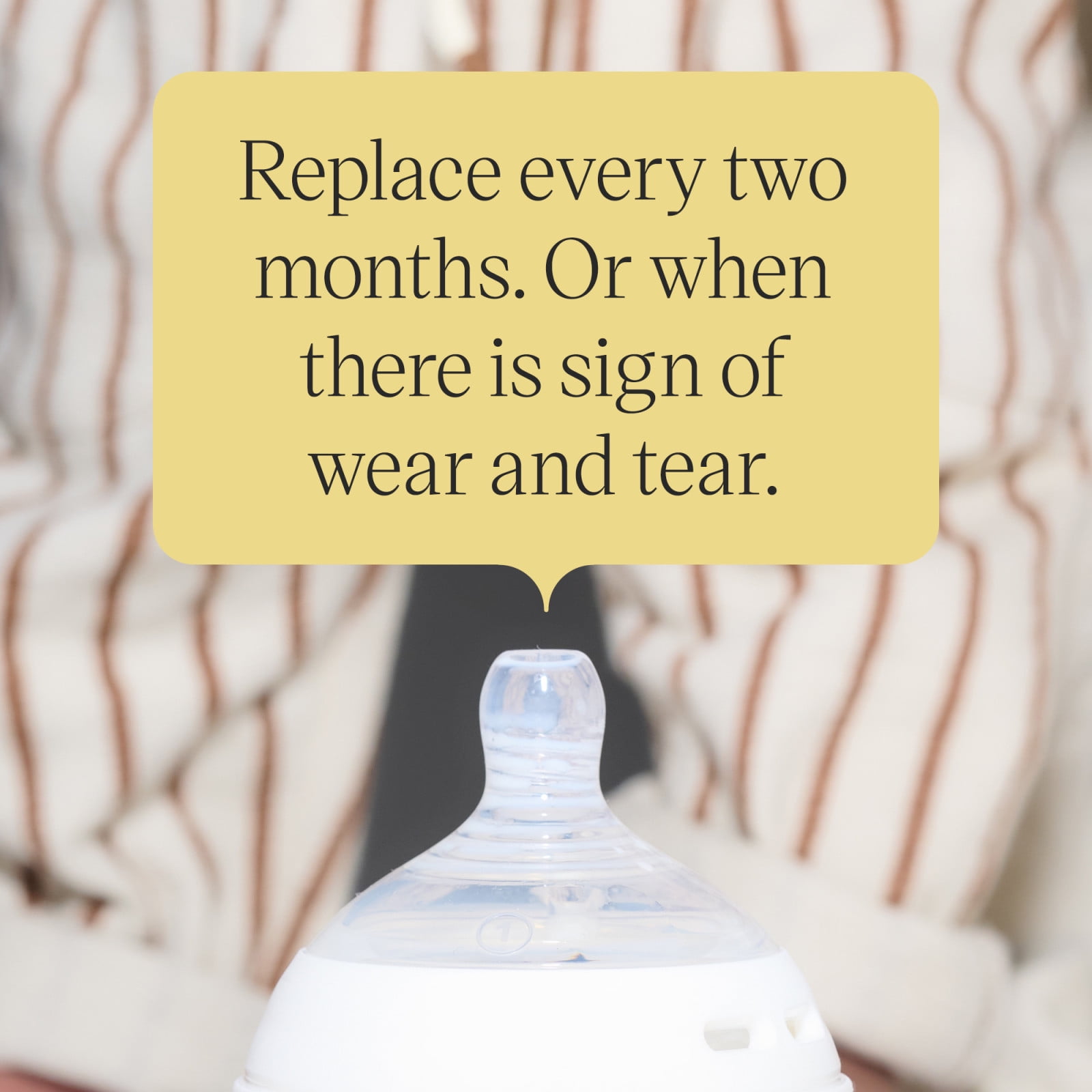 (2 pack) Tommee Tippee Natural Start Baby Bottle Nipples, Fast Flow, 6+ Months, Breast-like, Anti-Colic Valve, Soft Silicone, 2 Pack