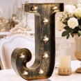 thumbnail image 1 of Letra marquesina OYCBUZO LED negro dorado de estilo vintage - J, 1 of 6