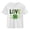 White, variant on Girls St. Patrick's Day T-Shirt White Shamrock Love Kids Cotton Shirt Short Sleeve Crewneck Holiday Top,Size 7 T