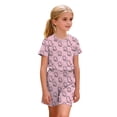 thumbnail image 6 of Auroural Big Girls Clothes 2 Piece Sets for Girls Kids Girls Fashion Cute Print Loose Short Sleeve Top Shorts Set Homewear Set, 6 of 8