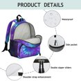 thumbnail image 4 of Purple and Blue Tie Dye Pattern Backpack for School, Cute School Bag with Adjustable Shoulder Straps and Padded Back, 13.8"x11.4"x6", 4 of 5