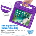 thumbnail image 4 of BMOUO Kids Case for iPad 5th/6th Generation (9.7-inch, 2017/2018), iPad Air 2 / iPad Pro 9.7 Case with Built-in Screen Protector, Shockproof Protective Cover with Handle Stand for Kids, Purple, 4 of 7