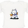 thumbnail image 4 of Inktastic Kiniart Westie with Bone Boys or Girls Long Sleeve Baby Bodysuit, 4 of 5