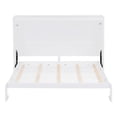 thumbnail image 4 of Royard Oaktree Queen Size Murphy Bed, Wood Foldable Cube Cabinet Bed for Bedroom Guest Room, White, 4 of 7