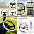 thumbnail image 5 of XYZCANDO Golf Print 4 PCS Golf Cart Seat Covers Golf Cart Steering Wheel Covers 2PCS Golf Cart Flag Easy to Install Club Car Seat Covers Steering Wheel Cover Mini Flags Suitable for All Weather White, 5 of 7
