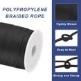thumbnail image 3 of Uxcell 1/16 Inch Polypropylene Rope Braided Ropes, 328ft Nylon Rope for Clothesline, Camping, Outdoor, Black, 3 of 6