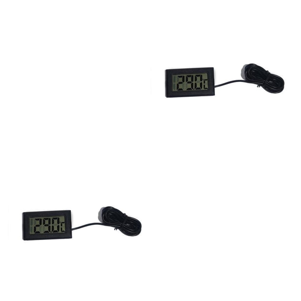 Methold LCD Probe Fridge Household Handheld Accessory For Aquarium Refrigerator Bar Fish Tank Refrigerator Temperature Gauge Negro 2piezas