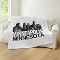 thumbnail image 4 of CafePress - Minneapolis Skyline Throw Blanket - Soft Fleece Throw Blanket, 50"x60" for All Ages, 4 of 4