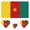 A005- Cameroon Team Face Tattoo, variant on 2026 Theme Face, Temporary Flag Tattoos, Sports Fan Face Decor, Country Flag Face for Soccer Match Viewing Parties, Game Night Fan Accessories, Multi Country Design, 1 Pack