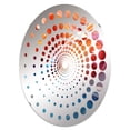 thumbnail image 2 of Designart "Surreal Fractal in Orange and Blue I" Abstract Spiral Dot Round Wall Mirror - Abstract Oval Printed Decorative Mirror - Multiple Color Options, 2 of 5