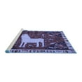 thumbnail image 2 of Ahgly Company Machine Washable Indoor Rectangle Persian Blue Traditional Area Rugs, 8' x 12', 2 of 4