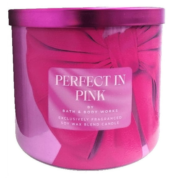 Bath & Body Works Perfect In Pink 3-Wick Scented Candle