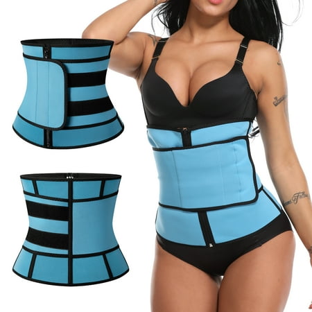 

Abdominal Waist Trainer Belt High Compression Zipper Neoprene Cincher Corset Body Fajas Sweat Kiwi-Rata Waist Trimmer Belt