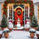 thumbnail image 2 of Decoraciones de Navidad Interior Invierno Foto de Navidad Fondo Decoración de Fiesta Cortinas de Puerta Banderas de Tela Colgantes Decoraciones de Navidad Interiores, 2 of 6
