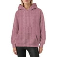 thumbnail image 7 of Guieoi Hoodies for Women Plus Size on Women's Oversized Sweatshirts Long Sleeve CrewNeck Side Zipper Pullover 2025 Fall Trendy Clothes Pink Black*Friday/Cyber*Monday, 7 of 7