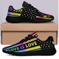 thumbnail image 3 of Love Is Love LGBT Shoes Sneakers for Women Men Black Size 10.5, 3 of 7