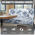 thumbnail image 4 of Uorisanigo RV Dinette Cushions Covers Blue Banana Leaf RV Sofa Cover Camper Seat Cushion Slipcovers 2 Piece Washable Rv Bench Seat Covers for Travel Trailer Couch, 4 of 7