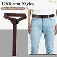 thumbnail image 2 of Men Canvas Double Ring Belt Plus Size Men Cloth Casual Belt for Jeans Pants, 2 of 7