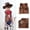 Coffee, variant on WOYY Toddler Boys Cowboy Costume Solid Vest Sleeveless Tassal Jacket Kids Fancy Dress Up