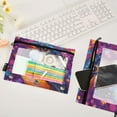 thumbnail image 4 of 2 Pack Pencil Pouch for 3 Ring Binder Smooth Zipper Folders with Pockets Clear Window Pencil Case Cute Colorful Bbird, 4 of 6