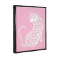 thumbnail image 3 of Stupell Industries Pink Modern Leopard Cheetah Portrait Piercing Gaze Graphic Art Jet Black Floating Framed Canvas Print Wall Art, Design by Birch&Ink, 3 of 5