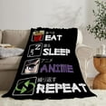thumbnail image 3 of Anime Blanket for Girls Boys Anime Gifts Throw Blanket Cozy Plush Flannel Fleece Blankets Lightweight Fuzzy for Bed Decor 50"X40", 3 of 7