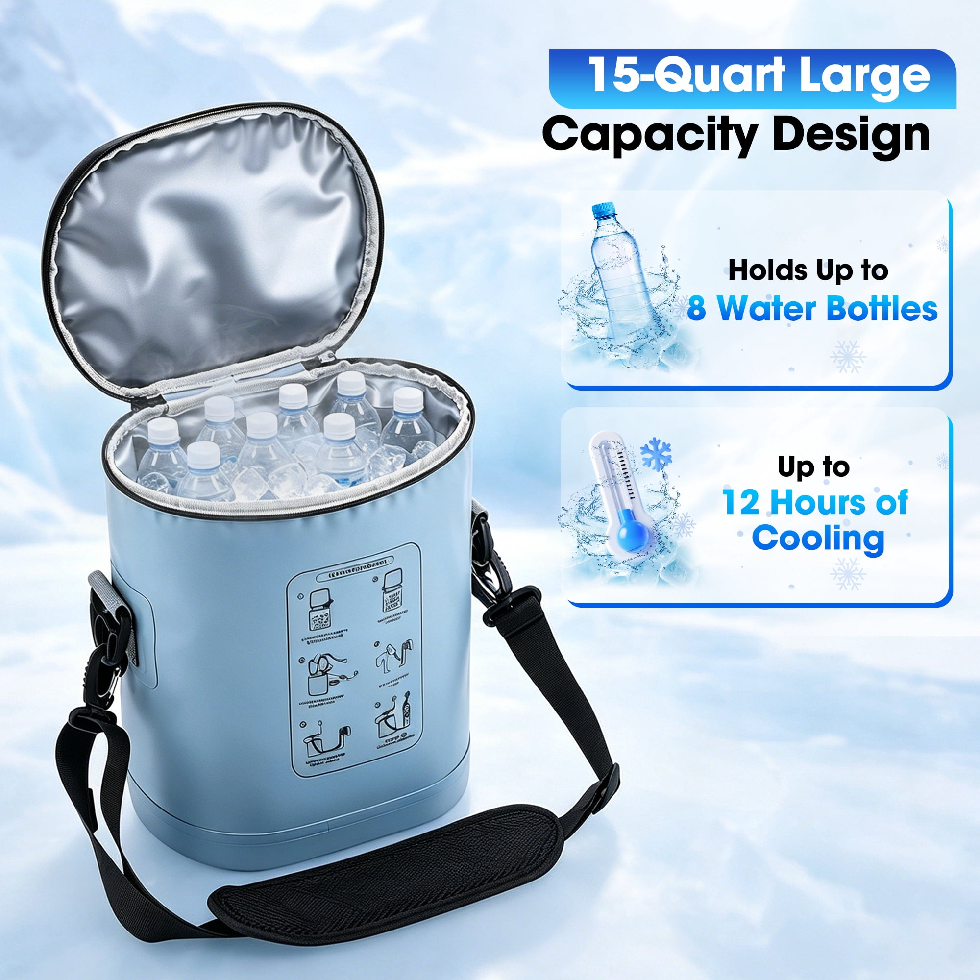 Cold Therapy Machine for Shoulder with 6 Timer Settings & 5 Speeds,8-12H Cooling for Shoulder Knee Ankle,Portable Shoulder Ice Therapy System