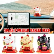 Chinese Lucky Waving Cat Figure with Moving Arm 3 Feng Neko Shui Maneki S3A0