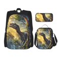 thumbnail image 1 of Fotbe Sunshine Jungle Dinosaur Set Escolar 3 en 1 para Niños - Mochila Duradera con Lonchera Aislante y Estuche para Lápices - Mochila Escolar para Niños y Niñas, 1 of 7