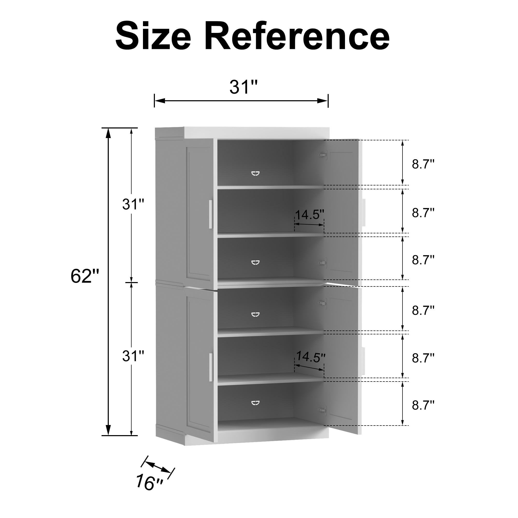MAYEERTY 31*31*16" Modern Natural Wood Grain Storage Cabinet with Doors for Living Room, Bookshelf