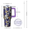 thumbnail image 2 of Leopard Print 40oz Tumbler– Stainless Steel Insulated Tumbler with Handle and Straw, Large Capacity Travel Cup for Hot & Cold Drinks, 2 of 6