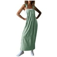 thumbnail image 1 of TrendOFT Combinaisons pour Femmes Décontractées Été Mode Ample Tendance Col Carré Sans Manches Combinaisons une Pièce Vert G, 1 of 5