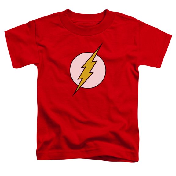 DC Comics Little Boys' Flash Logo Childrens T-shirt 3T Red