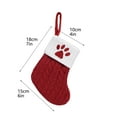 thumbnail image 4 of 7 Inch Red Cable Knit Christmas Stockings with Dog Paw Snowflake Pattern Bulk Mini Cute Knitted Embroidered Xmas Stocking Hanging Decorations for Christmas Tree Holiday Party Favors (Dog Paw), 4 of 9